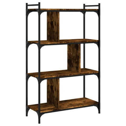 Libreria Rovere Fumo 4 Ripiani 76x32x123 cm Legno Multistrato