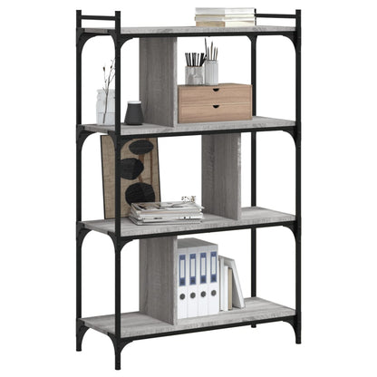 Libreria Grigio Sonoma 4 Ripiani 76x32x123 cm Legno Multistrato