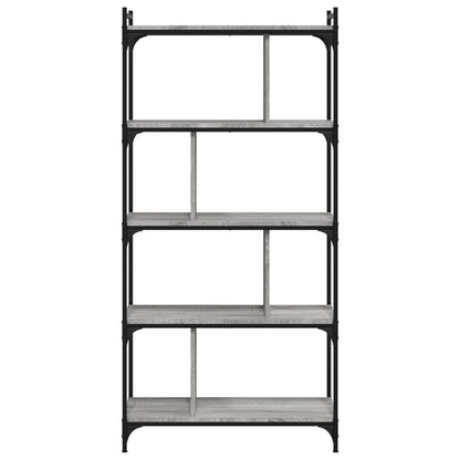 Libreria Grigio Sonoma 5 Ripiani 76x32x158 cm Legno Multistrato