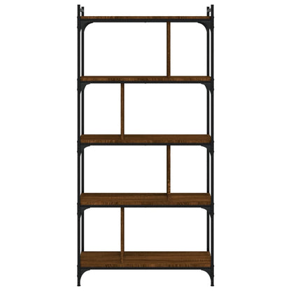 Libreria Rovere Marrone 5 Ripiani 76x32x158cm Legno Multistrato