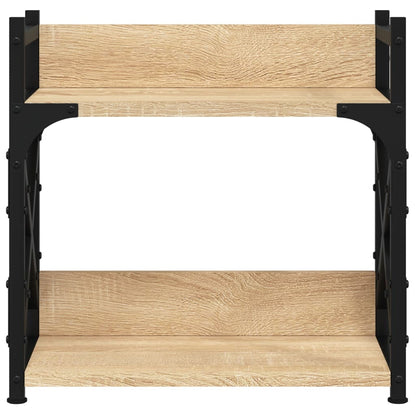 Supporto Stampante 2 Piani Rovere Sonoma 40x20x40cm Multistrato