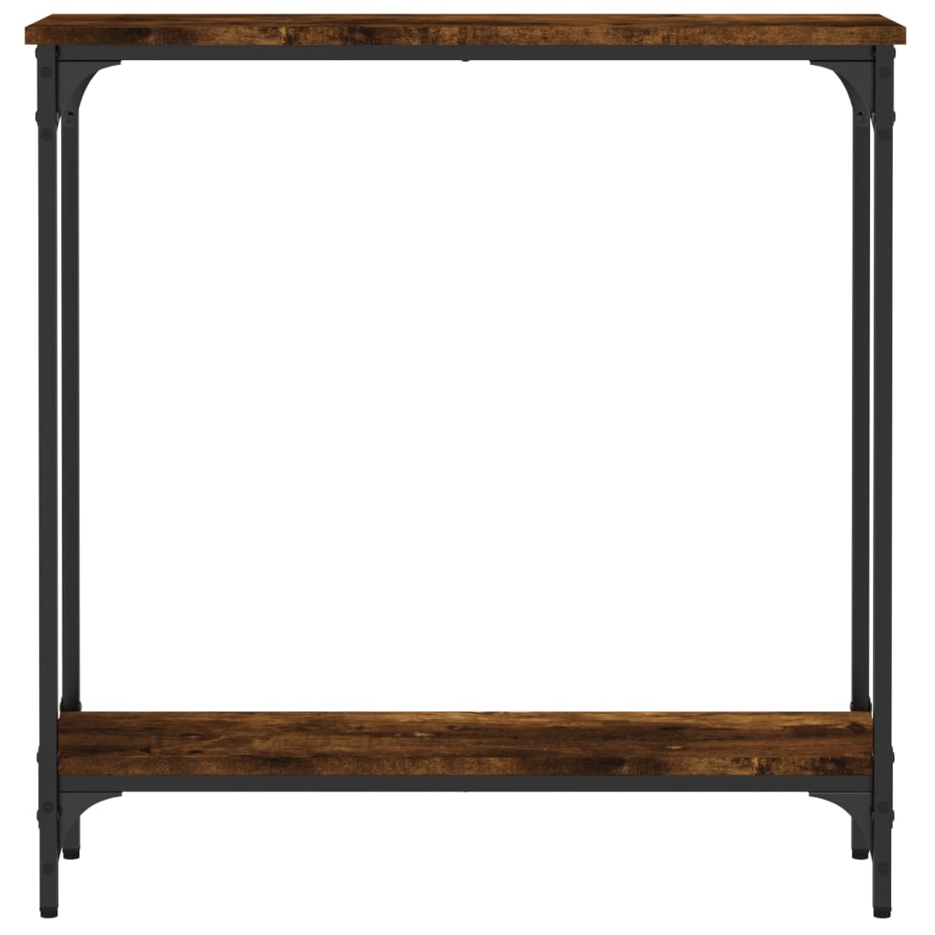 Tavolino Consolle Rovere Fumo 75x22,5x75 cm Legno Multistrato
