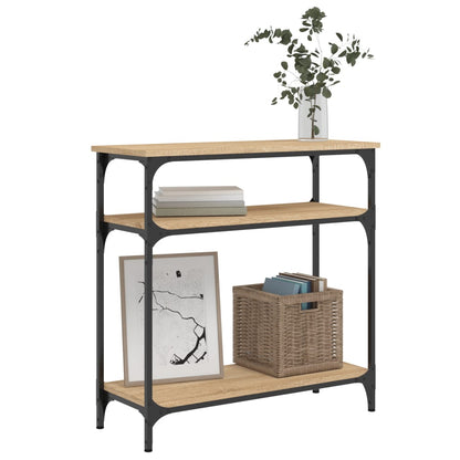 Tavolino Consolle Rovere Sonoma 75x29x75cm in Legno Multistrato