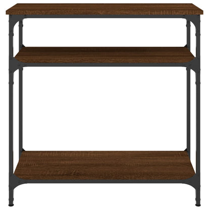 Tavolino Consolle Rovere Marrone 75x29x75 cm Legno Multistrato