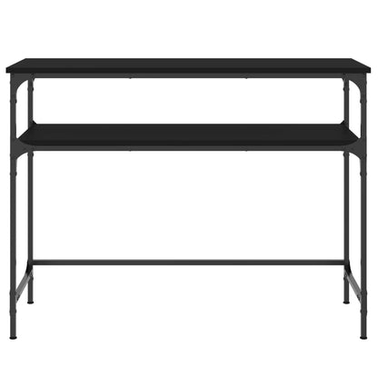 Tavolino Consolle Nero 100x35,5x75 cm in Legno Multistrato