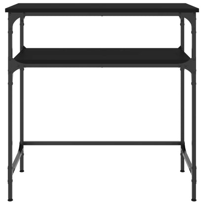 Tavolino Consolle Nero 75x35,5x75 cm in Legno Multistrato