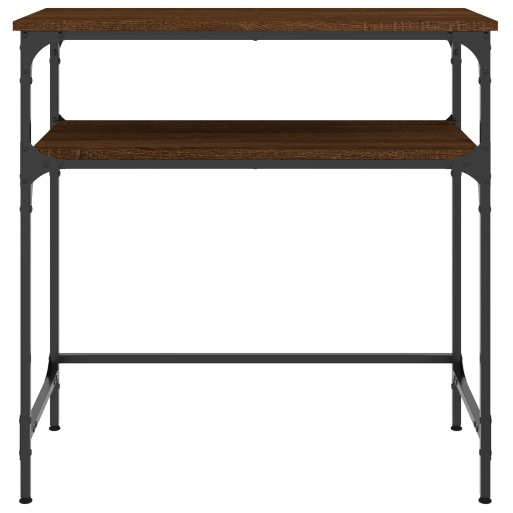 Tavolino Consolle Rovere Marrone 75x35,5x75cm Legno Multistrato