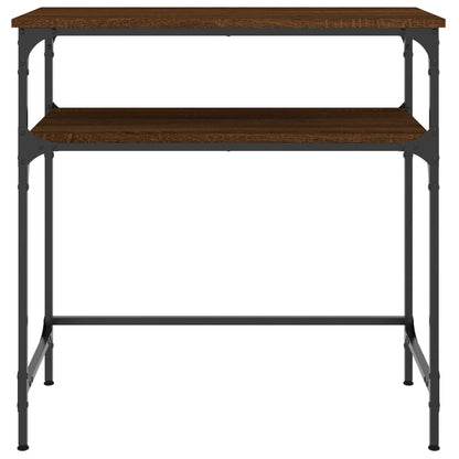 Tavolino Consolle Rovere Marrone 75x35,5x75cm Legno Multistrato
