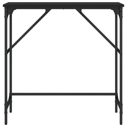 Tavolino Consolle Nero 75x32x75 cm in Legno Multistrato
