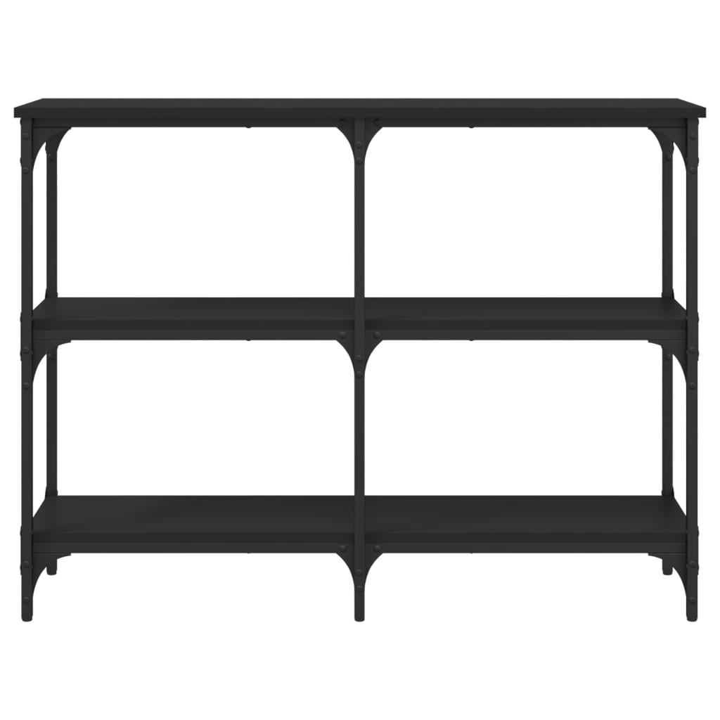 Tavolino Consolle Nero 100x29x75 cm in Legno Multistrato