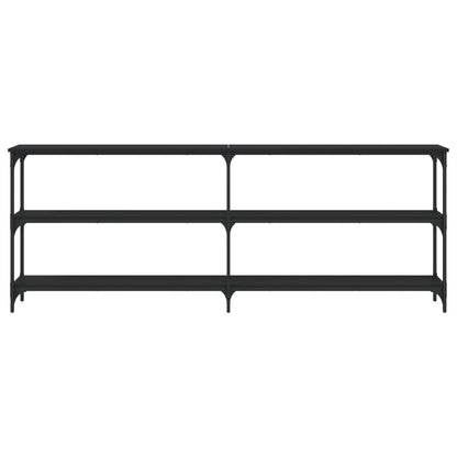 Tavolino Consolle Nero 200x29x75 cm in Legno Multistrato