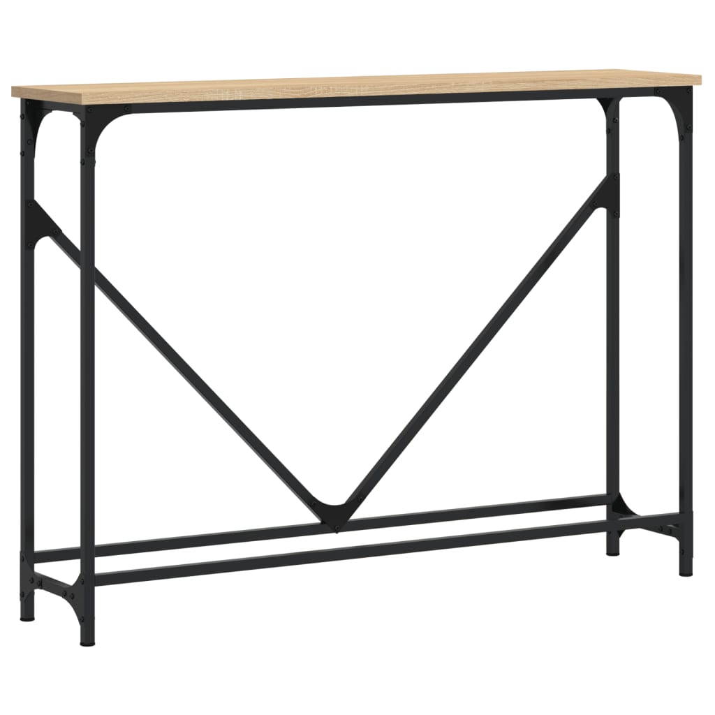 Tavolino Consolle Rovere Sonoma 102x22,5x75cm Legno Multistrato