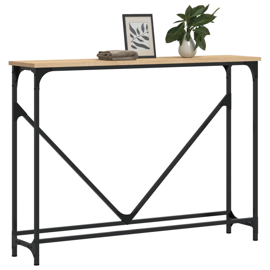 Tavolino Consolle Rovere Sonoma 102x22,5x75cm Legno Multistrato