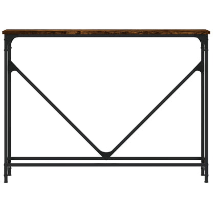 Tavolino Consolle Rovere Fumo 102x22,5x75 cm Legno Multistrato
