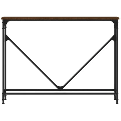 Tavolo Consolle Rovere Marrone 102x22,5x75 cm Legno Multistrato