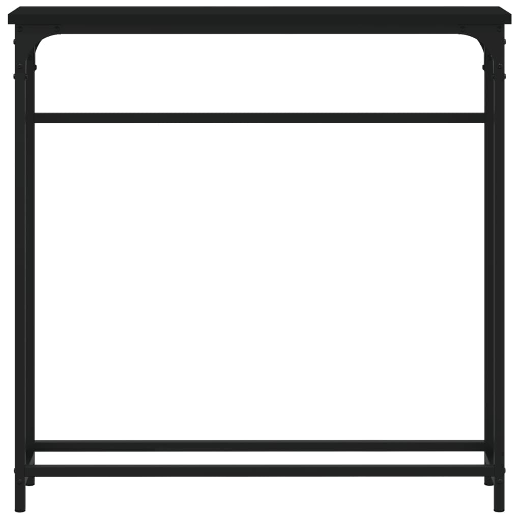 Tavolino Consolle Nero 75x19,5x75 cm in Legno Multistrato