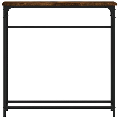 Tavolino Consolle Rovere Fumo 75x19,5x75cm in Legno Multistrato