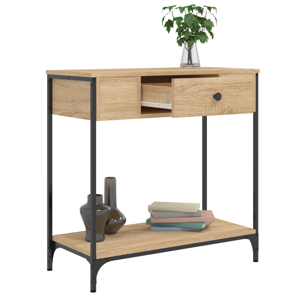 Tavolino Consolle Rovere Sonoma 75x34,5x75cm Legno Multistrato