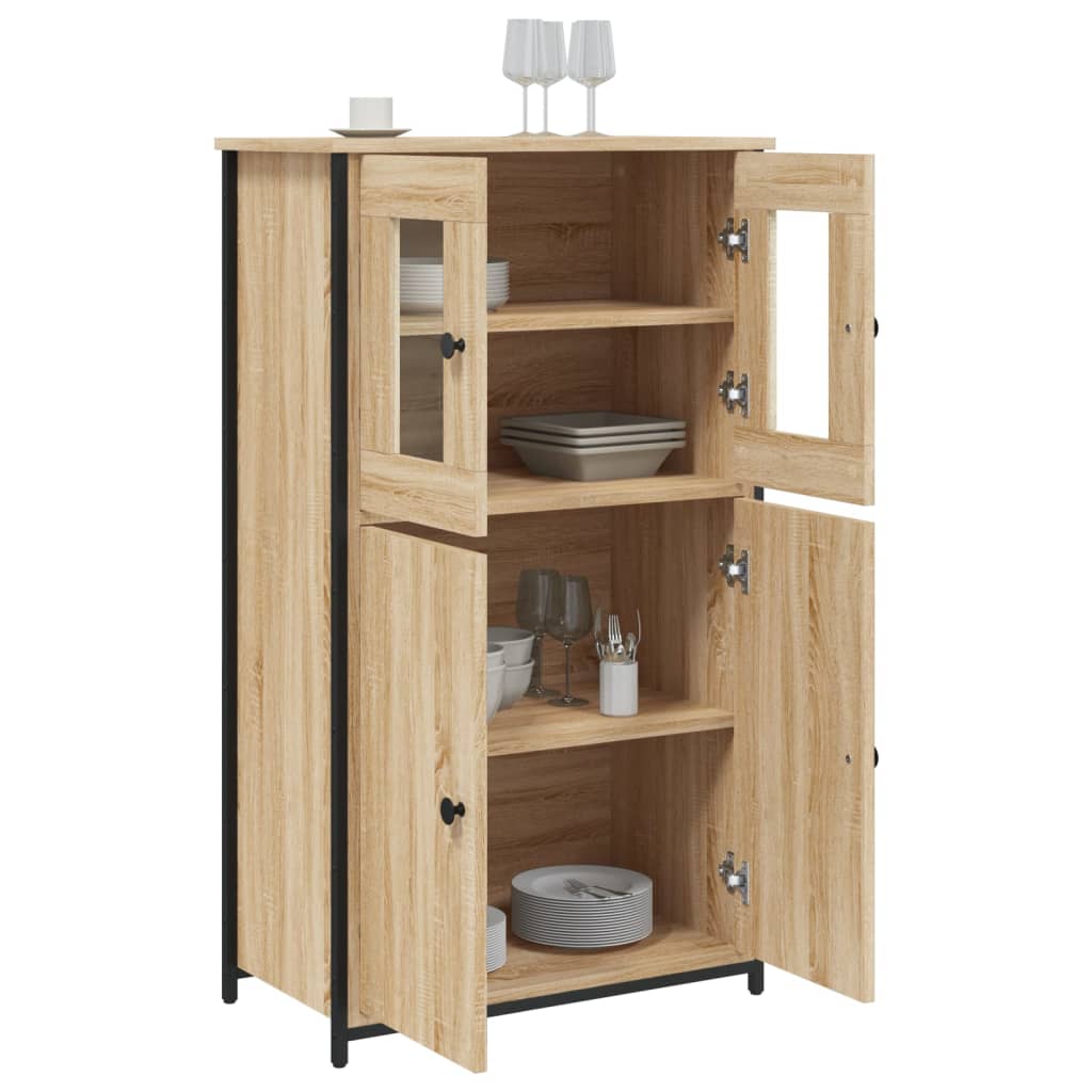 Credenza Rovere Sonoma 62x32x106,5 cm in Legno Multistrato