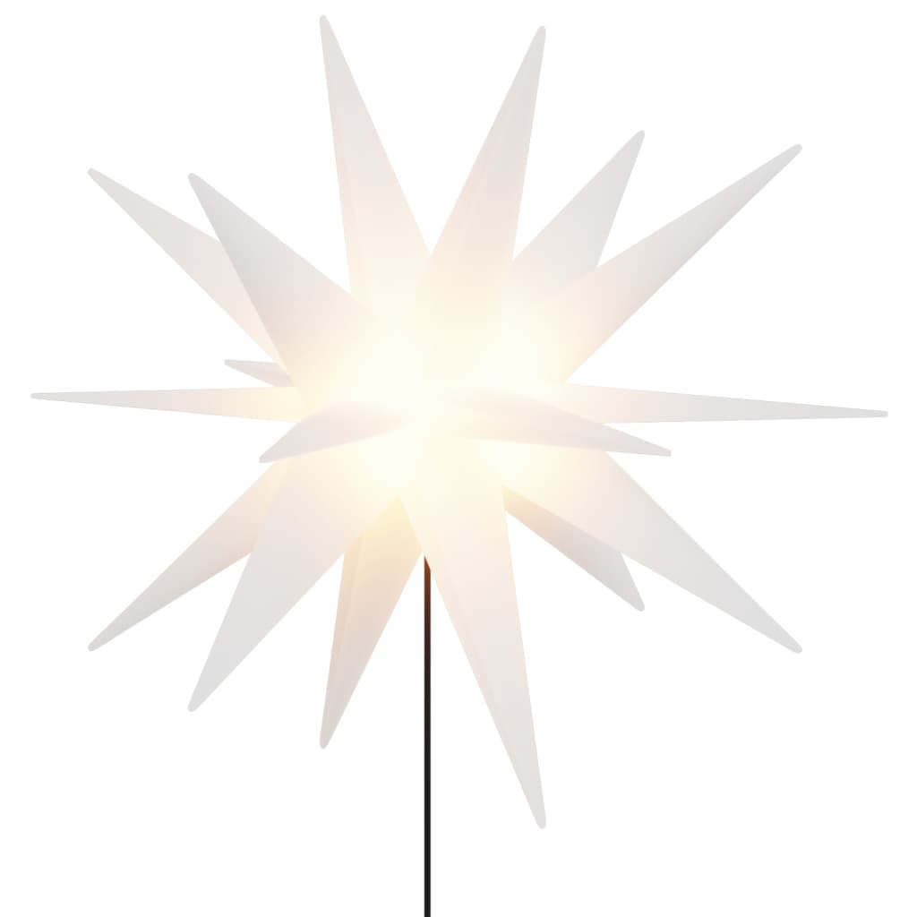 Luce di Natale con Picco Terra e LED Pieghevole Bianca 57 cm