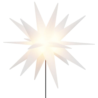 Luce di Natale con Picco Terra e LED Pieghevole Bianca 57 cm
