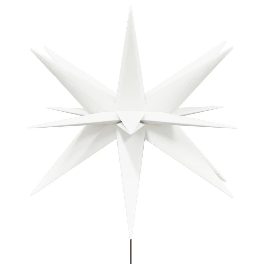 Luce di Natale con Picco Terra e LED Pieghevole Bianca 57 cm