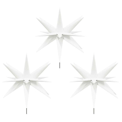 Luci di Natale con Picchi e LED 3 pz Pieghevoli Bianche 35 cm