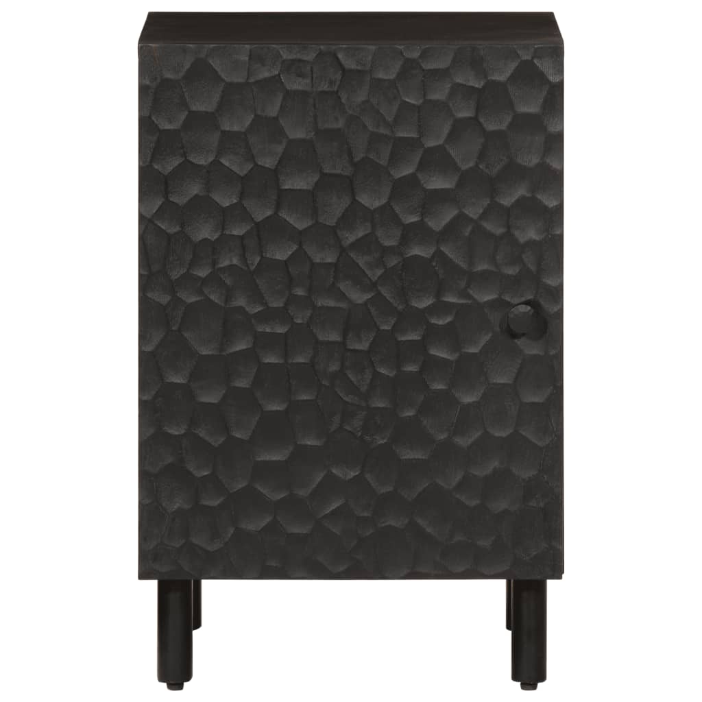 Mobile da Bagno Nero 38x33x58 cm in Legno Massello di Mango