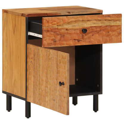 Comodino 50x33x60 cm in Legno Massello di Acacia