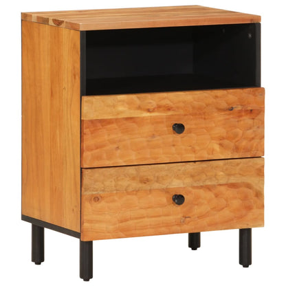 Comodino 50x33x60 cm in Legno Massello di Acacia