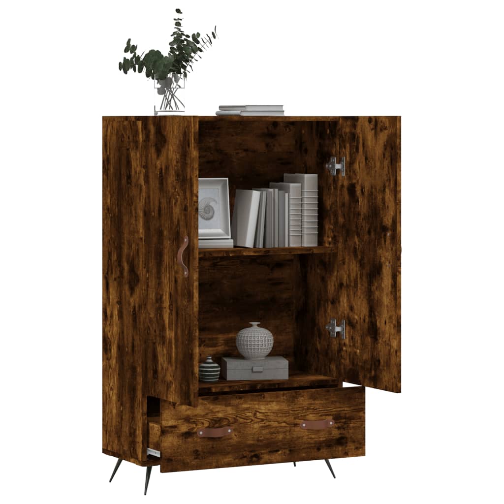 Credenza Rovere Fumo 69,5x31x115 cm in Legno Multistrato