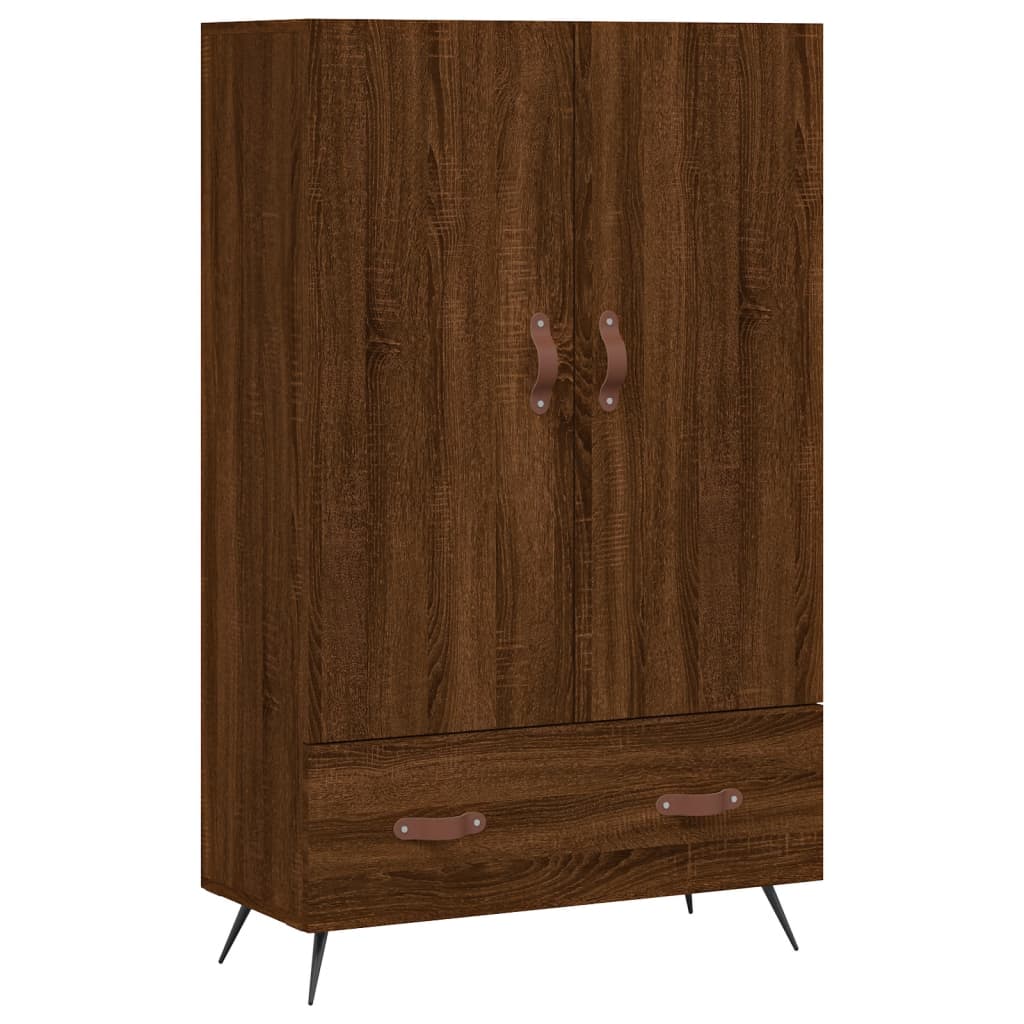 Credenza Rovere Marrone 69,5x31x115 cm in Legno Multistrato