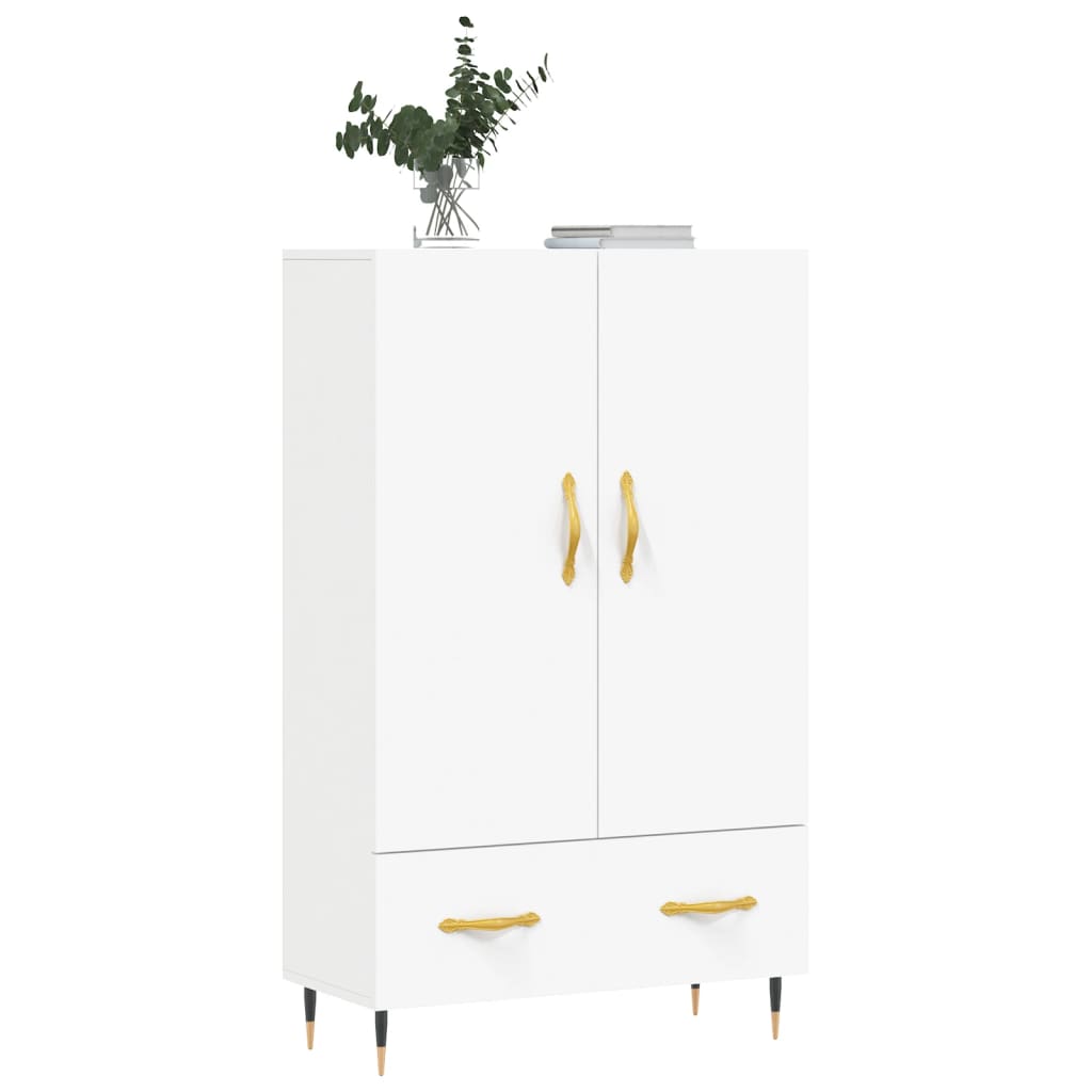 Credenza Bianca 69,5x31x115 cm in Legno Multistrato
