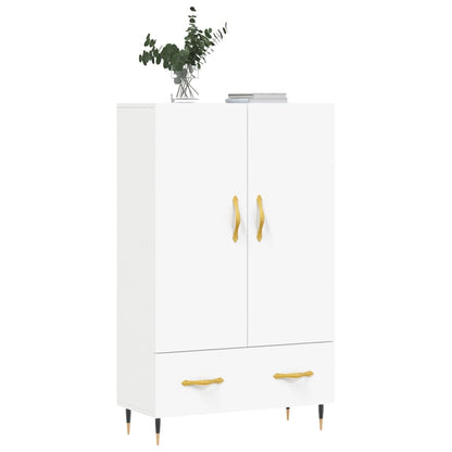 Credenza Bianca 69,5x31x115 cm in Legno Multistrato