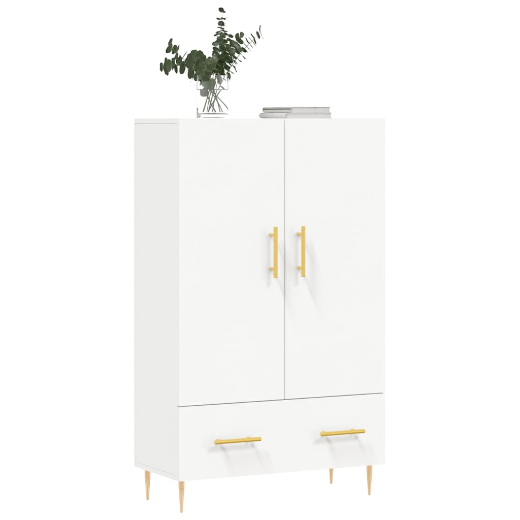 Credenza Bianca 69,5x31x115 cm in Legno Multistrato