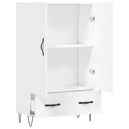 Credenza Bianca 69,5x31x115 cm in Legno Multistrato
