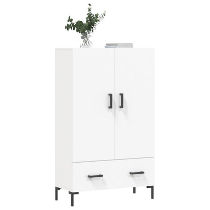 Credenza Bianca 69,5x31x115 cm in Legno Multistrato