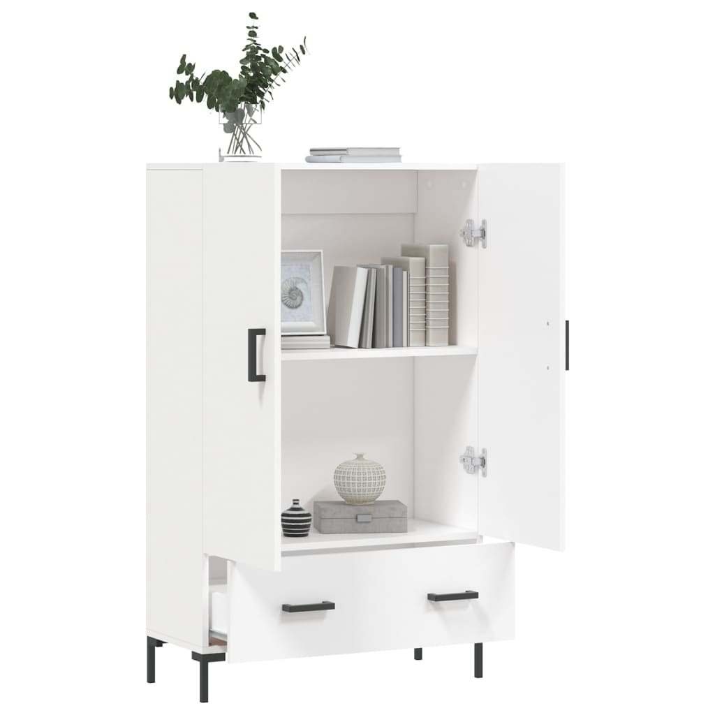 Credenza Bianca 69,5x31x115 cm in Legno Multistrato