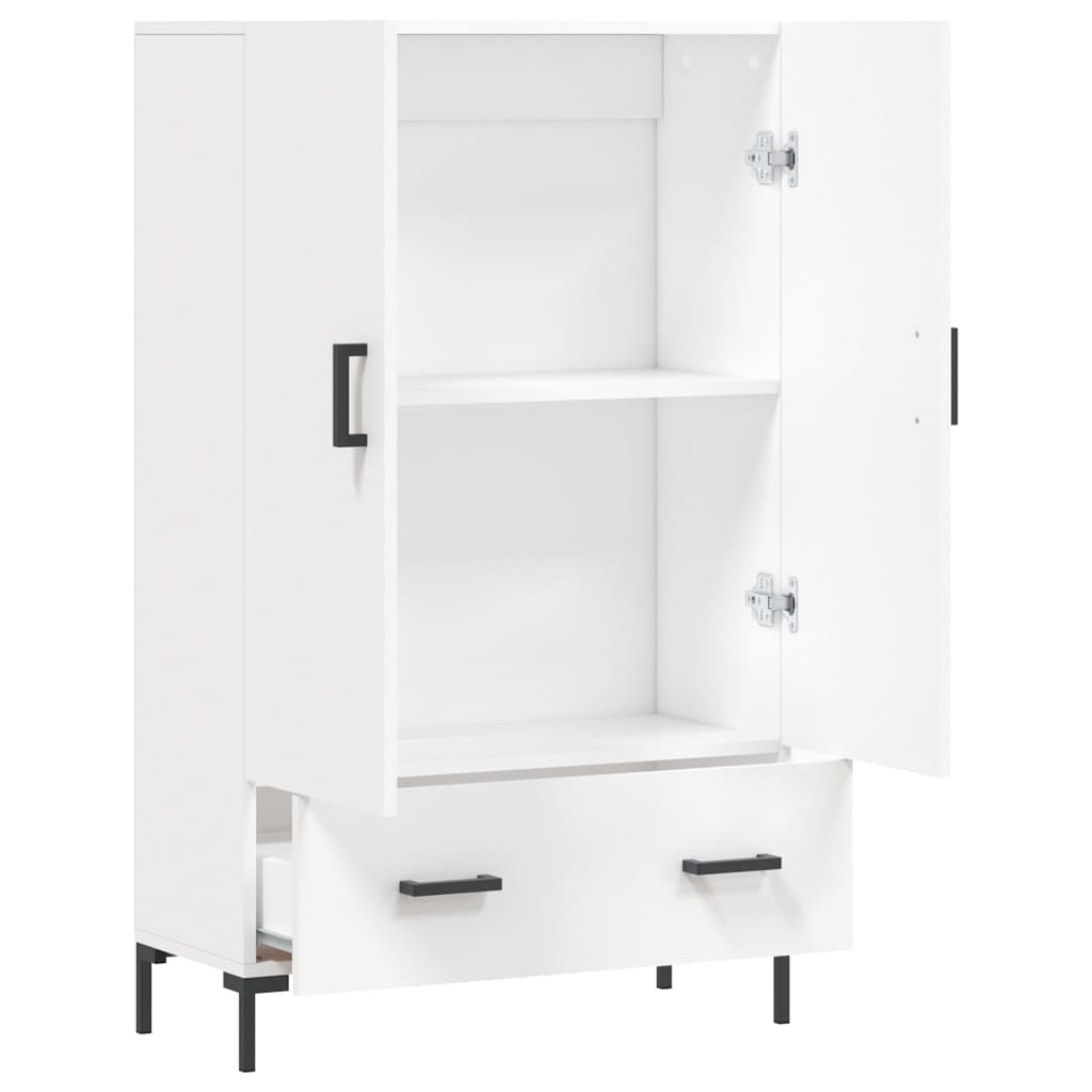 Credenza Bianca 69,5x31x115 cm in Legno Multistrato