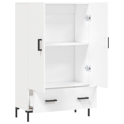 Credenza Bianca 69,5x31x115 cm in Legno Multistrato