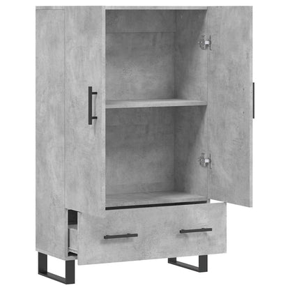 Credenza Grigio Cemento 69,5x31x115 cm in Legno Multistrato