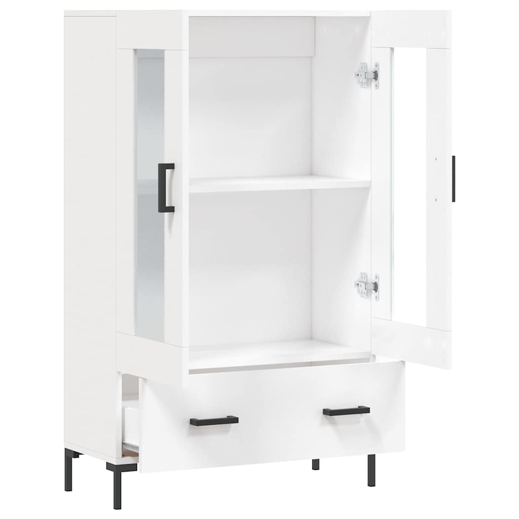 Credenza Bianca 69,5x31x115 cm in Legno Multistrato