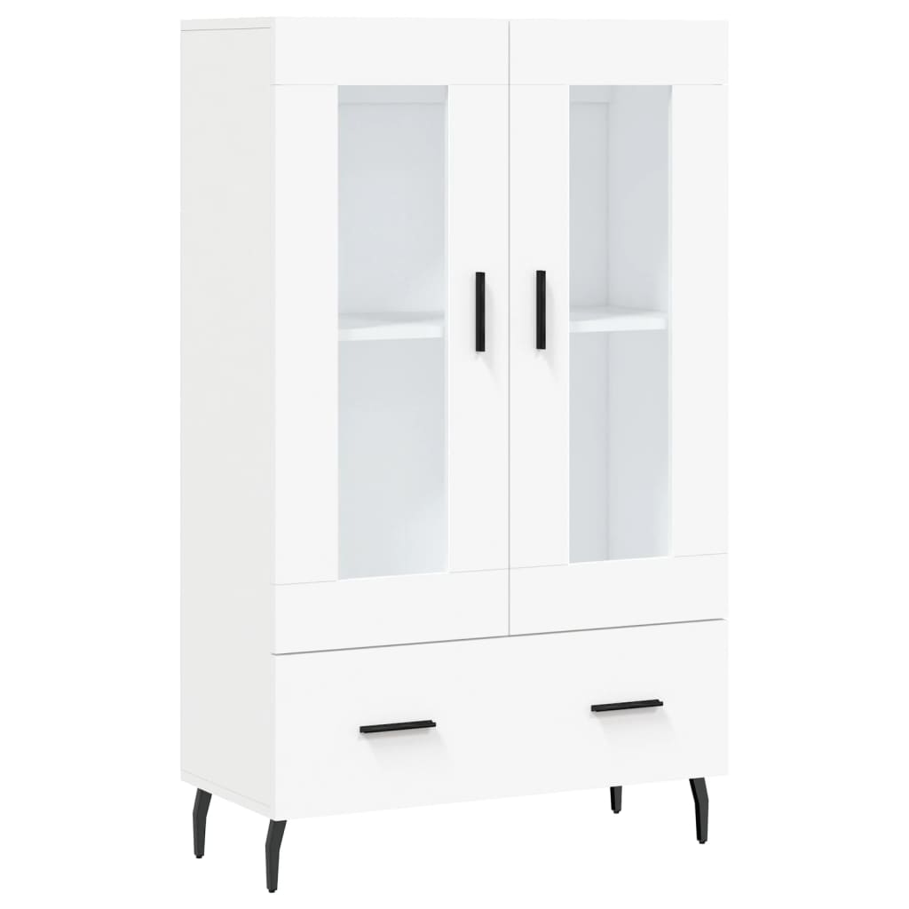 Credenza Bianca 69,5x31x115 cm in Legno Multistrato