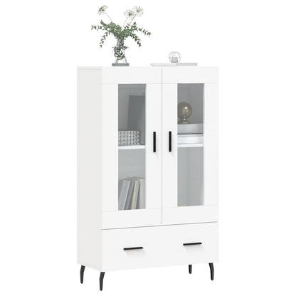 Credenza Bianca 69,5x31x115 cm in Legno Multistrato