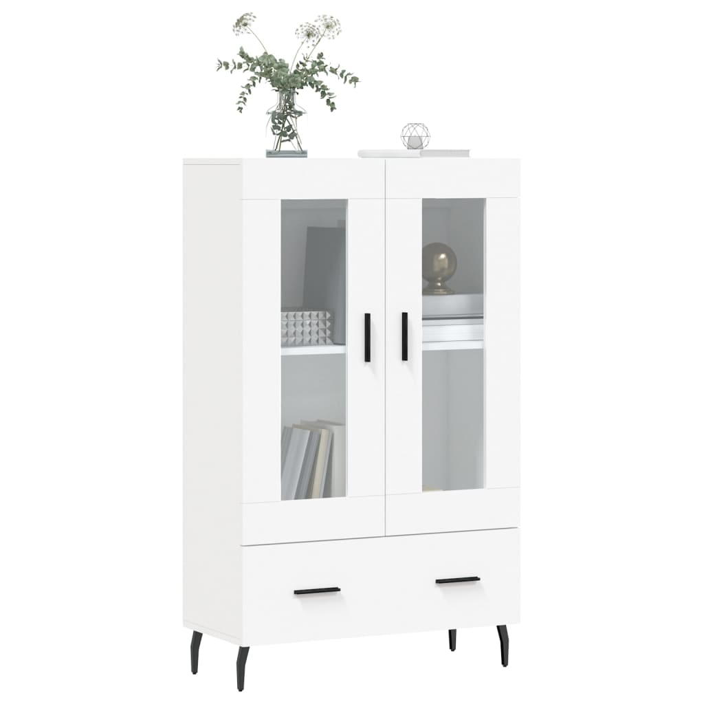 Credenza Bianca 69,5x31x115 cm in Legno Multistrato
