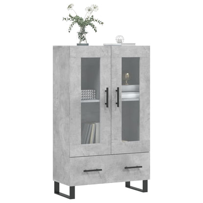 Credenza Grigio Cemento 69,5x31x115 cm in Legno Multistrato