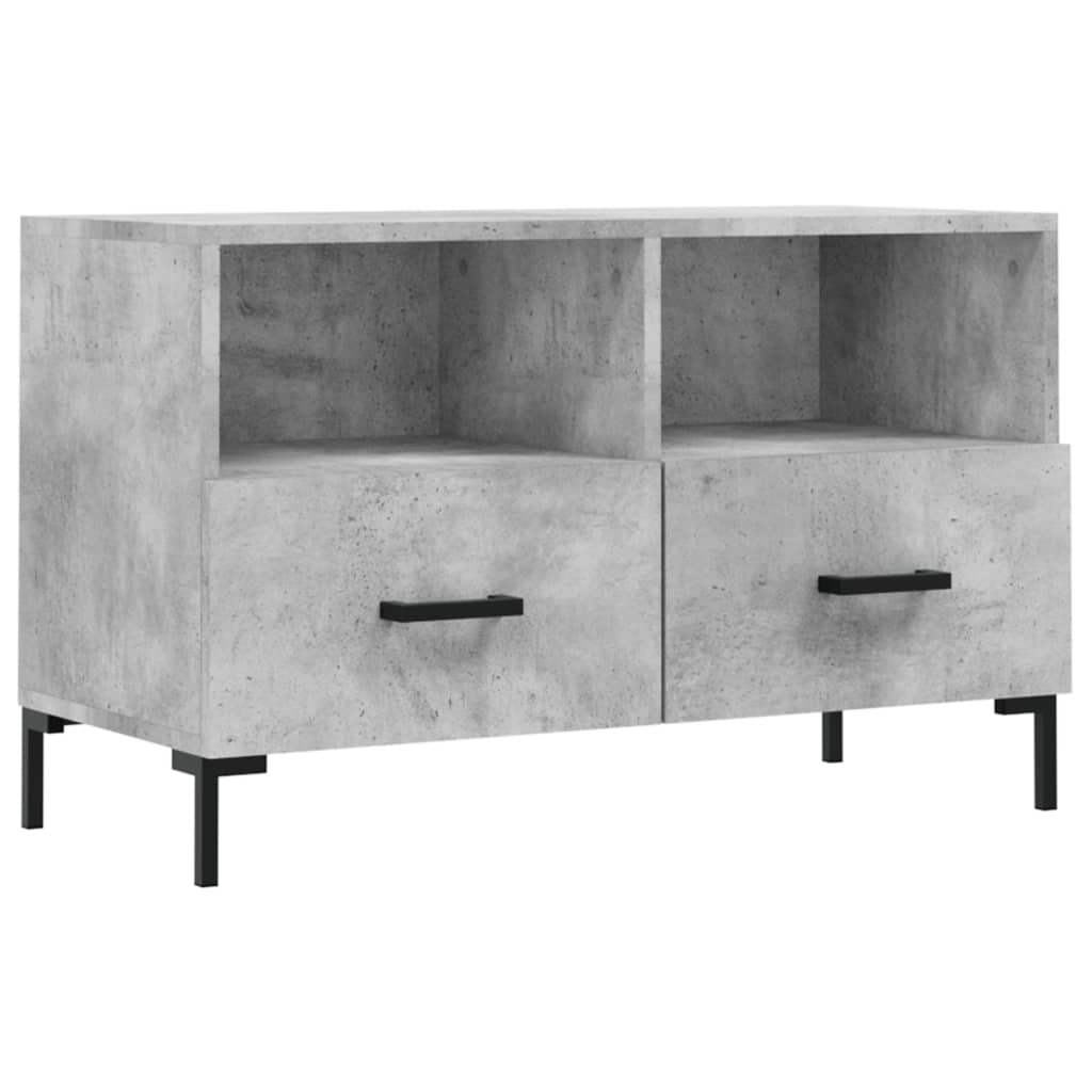 Mobile per TV Grigio Cemento 80x36x50 cm Legno Multistrato