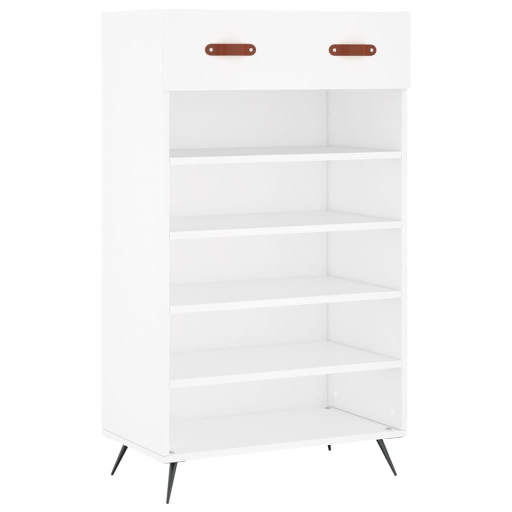 Scarpiera Bianca 60x35x105 cm in Legno Multistrato