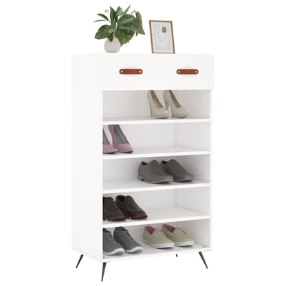 Scarpiera Bianca 60x35x105 cm in Legno Multistrato