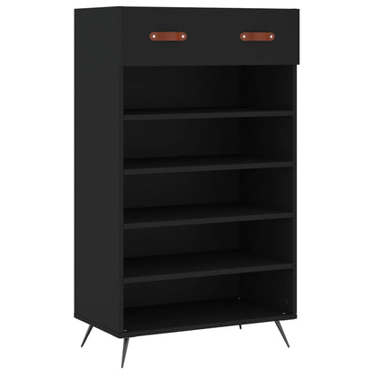 Scarpiera Nera 60x35x105 cm in Legno Multistrato